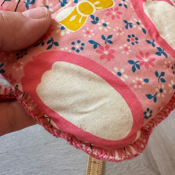 Easter Bunny Rabbit Plush Stuffed Animal Decor Handmade Pink Granny Cottage Core - Picture 6 of 8